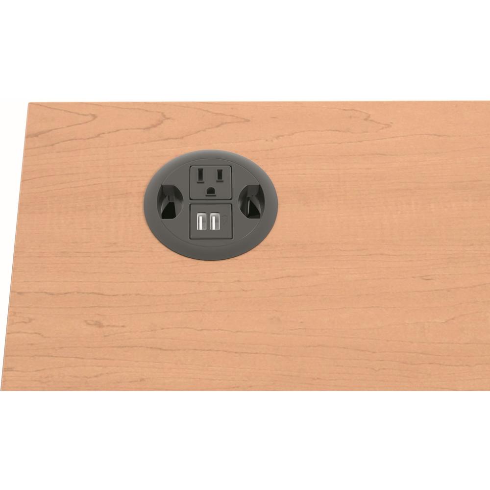 HON HONHGRMTUSB2 3-Outlet Power/Data Outlet - 3 x Power Receptacles Wall Mountable - Black. The main picture.