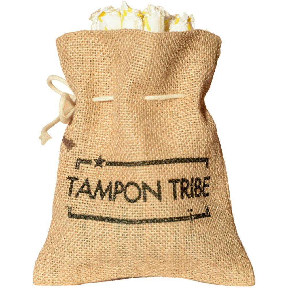 Tampon Tribe Feminine Care Bags - Natural, Brown - 6/Carton - Tampon, Sanitary Napkin, Panty Liner. Picture 1