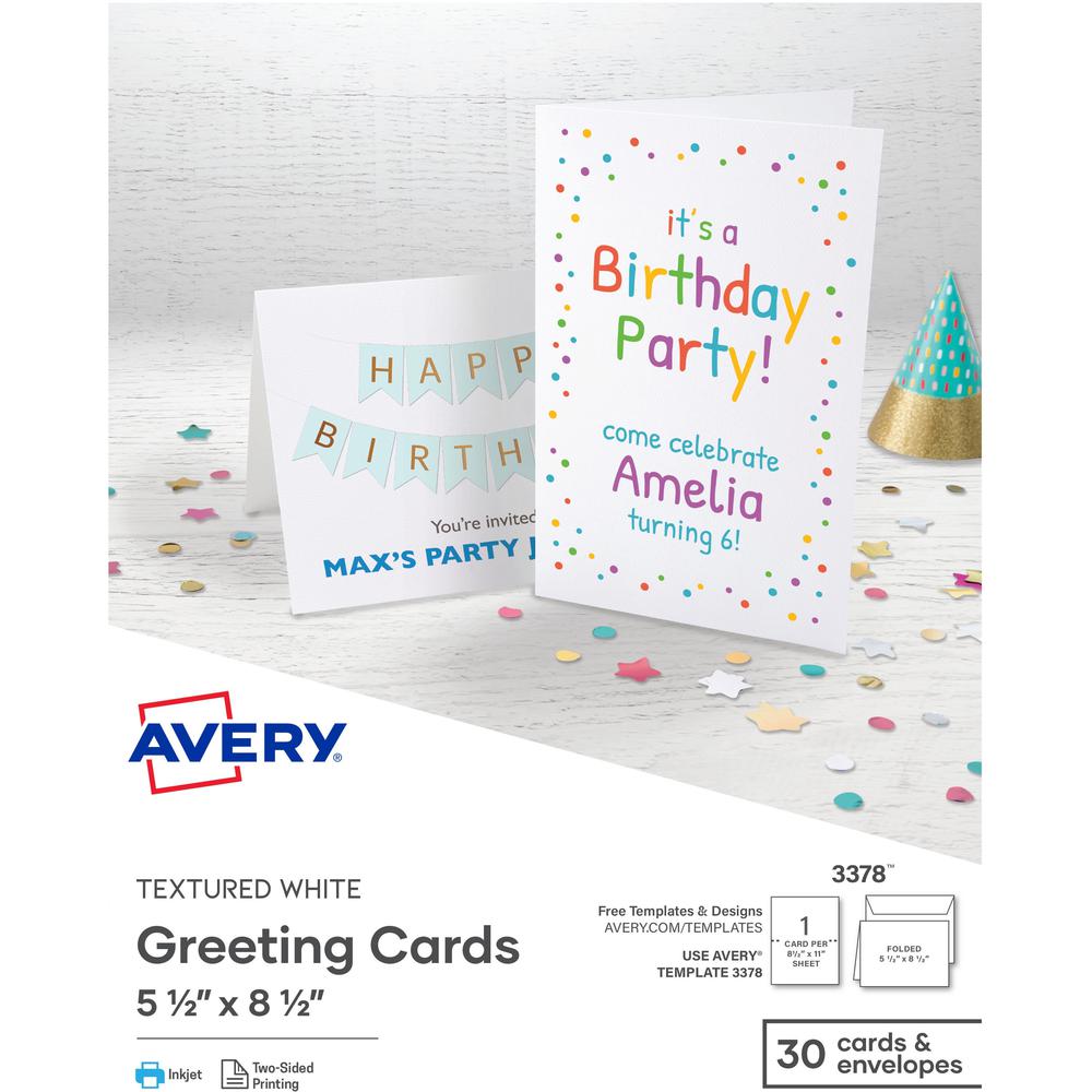 Avery&reg; Inkjet Greeting Card - White - 97 Brightness - 5 1/2" x 4 1/4" - Matte - 60 / Box - FSC Mix. Picture 1