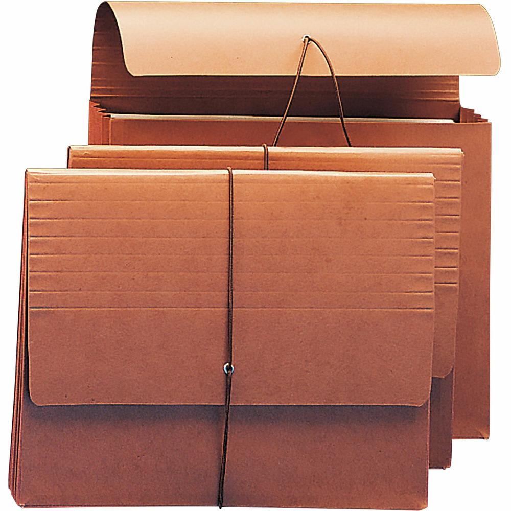 Smead Letter Recycled File Wallet - 8 1/2" x 11" - 3 1/2" Expansion - Redrope - Redrope - 30% Recycled - 10 / Box. The main picture.