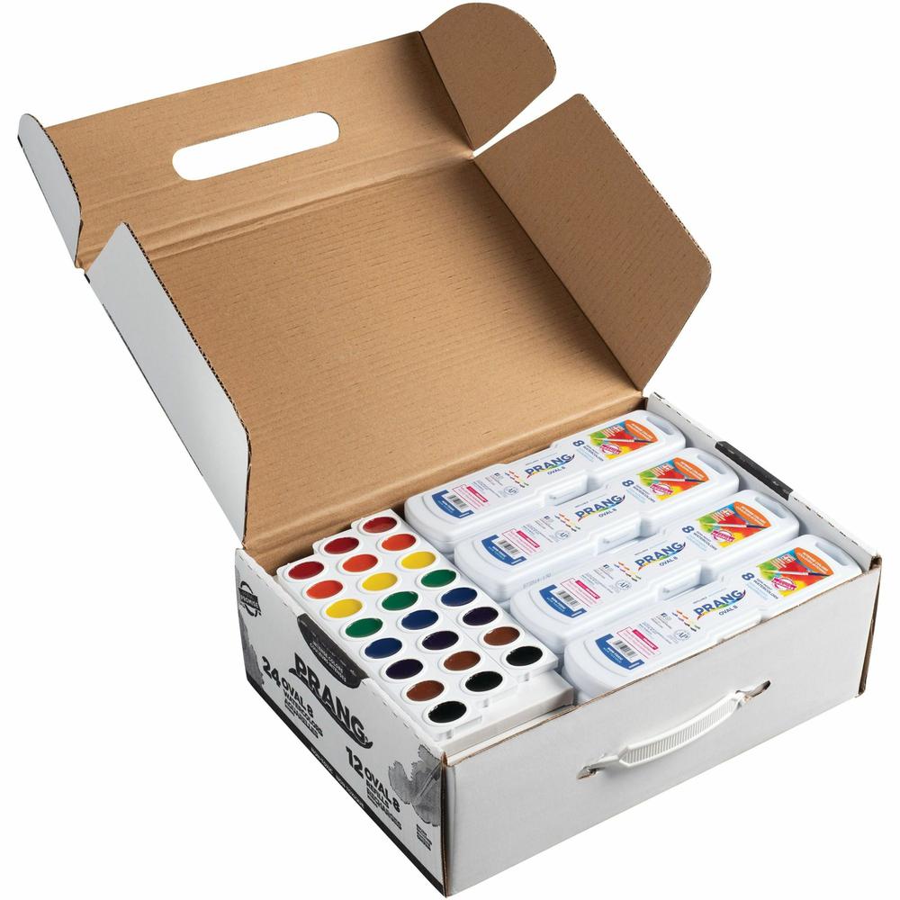 Prang 8-Color Oval Watercolor Master Pack - 0.17 fl oz - 36 / Carton - Assorted. Picture 1