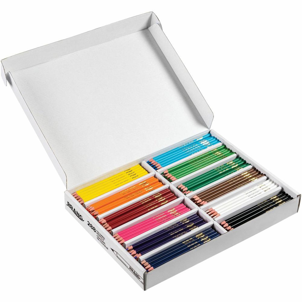 Prang Master Pack Colored Pencils - 3.3 mm Lead Diameter - Assorted Barrel - 288 / Box. Picture 1