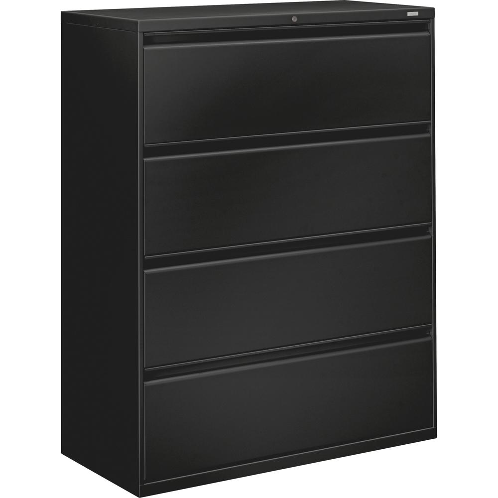 HON 800 Series Full-Pull Locking Lateral File - 4-Drawer - 42" x 19.3" x 53.3" - 4 x Drawer(s) for File - Legal, Letter, A4 - Lateral - Ball-bearing Suspension, Locking System, Hanging Rail, Adjustabl. Picture 1