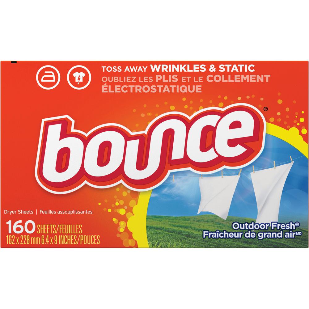 Bounce Dryer Sheets - Wipe - 160 / Box - Orange. Picture 1