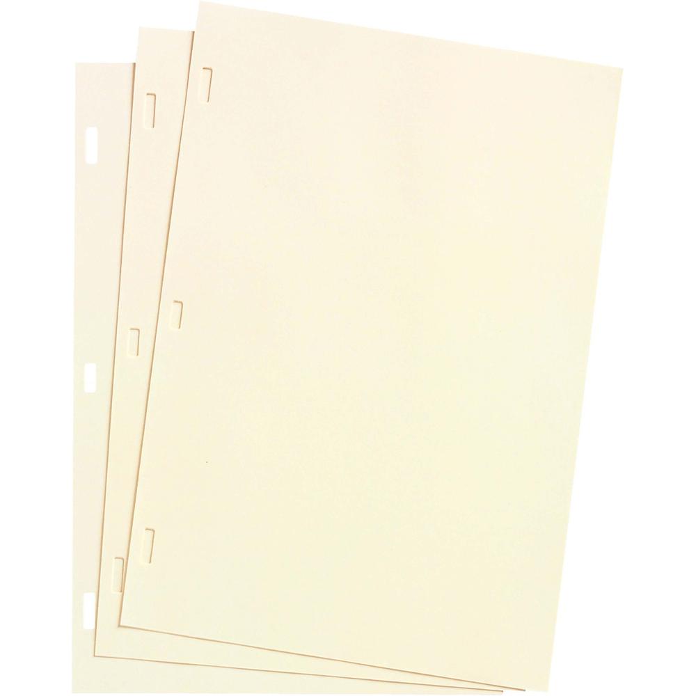 Wilson Jones Plain Ledger Paper - 28 lb - Letter - 8.50" x 11" Sheet Size - 3 x Holes - Ivory - Ivory Sheet(s) - 100 / Box. Picture 1