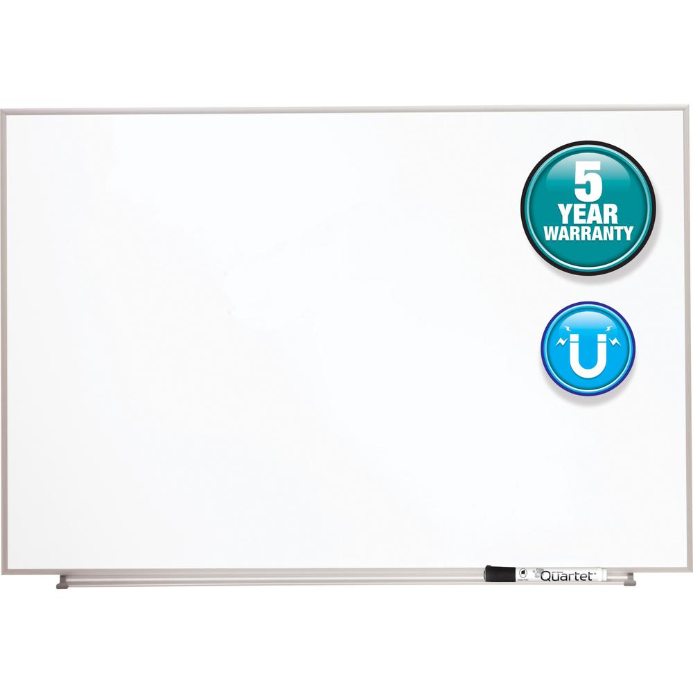 Quartet Matrix Whiteboard - 23" Height x 34" Width - White Surface - Magnetic, Durable - Silver Aluminum Frame - 1 Each. The main picture.