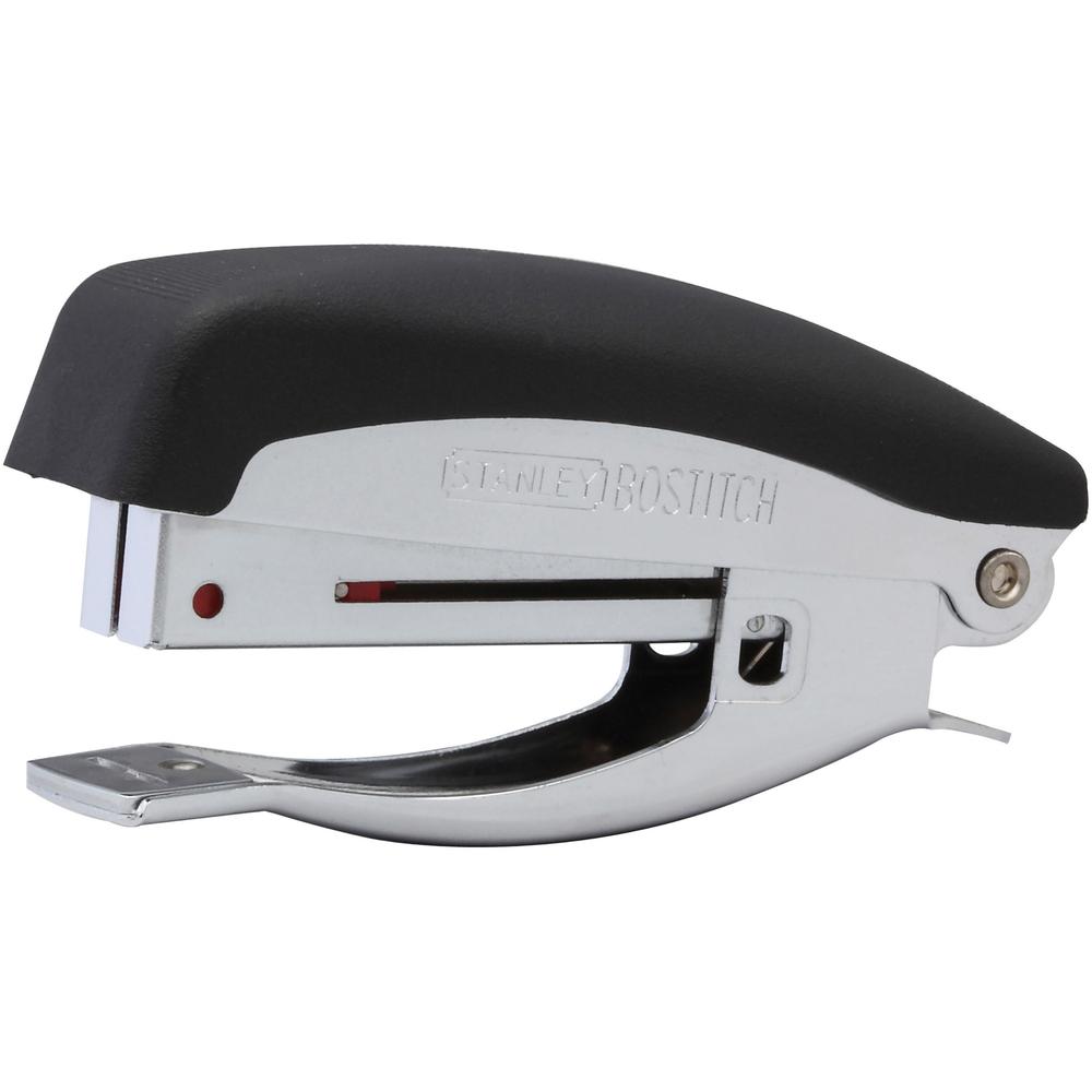 Bostitch Deluxe Hand-held Stapler - 20 of 20lb Paper Sheets Capacity - 105 Staple Capacity - Half Strip - 1/4" Staple Size - 1 Each - Chrome. Picture 1