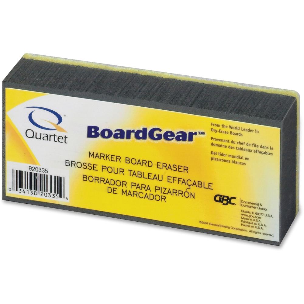 Quartet Whiteboard Eraser - 2.75" Width x 5" Length - Used as Dust Remover, Ink Remover - Washable, Soft, Lightweight - Gray - Cloth - 1Each. Picture 1