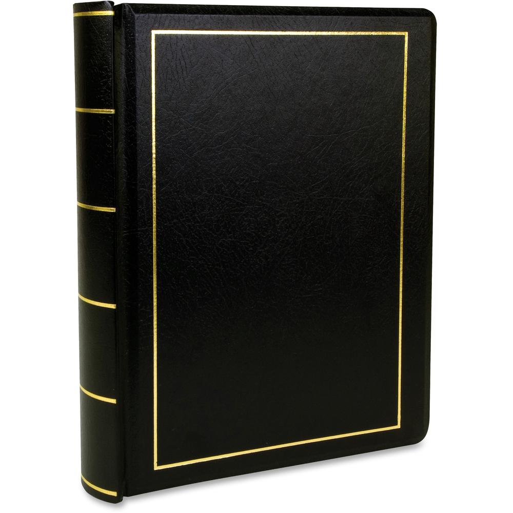 Wilson Jones Minute Book - 125 Sheet(s) - 28 lb - Sewn Bound - Letter - 8.50" x 11" Sheet Size - Black Cover - 1 Each. Picture 1