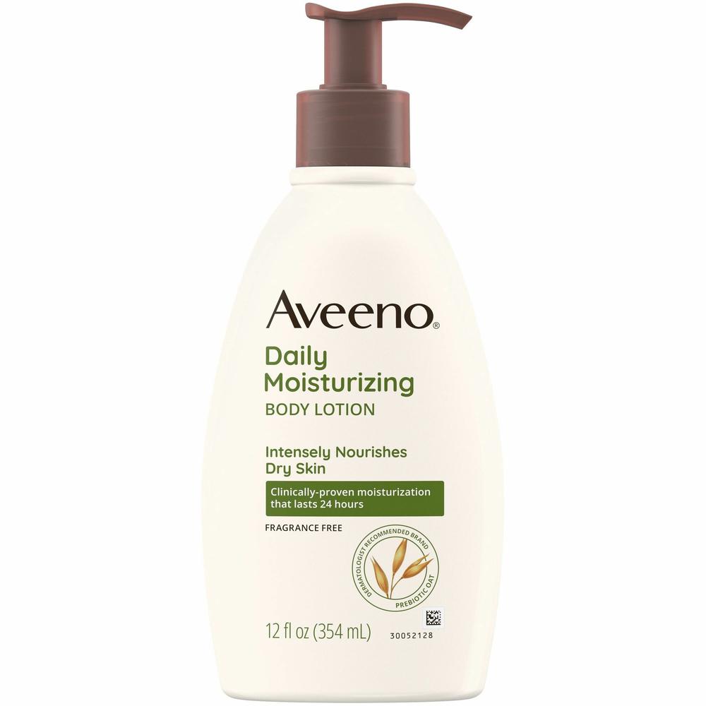 Aveeno&reg; Daily Moisturizing Lotion - Lotion - 12 oz (340.2 g) - Non-fragrance - For Dry, Sensitive Skin - Non-greasy, Non-comedogenic, Hypoallergenic, Absorbs Quickly - 1 Each. Picture 1