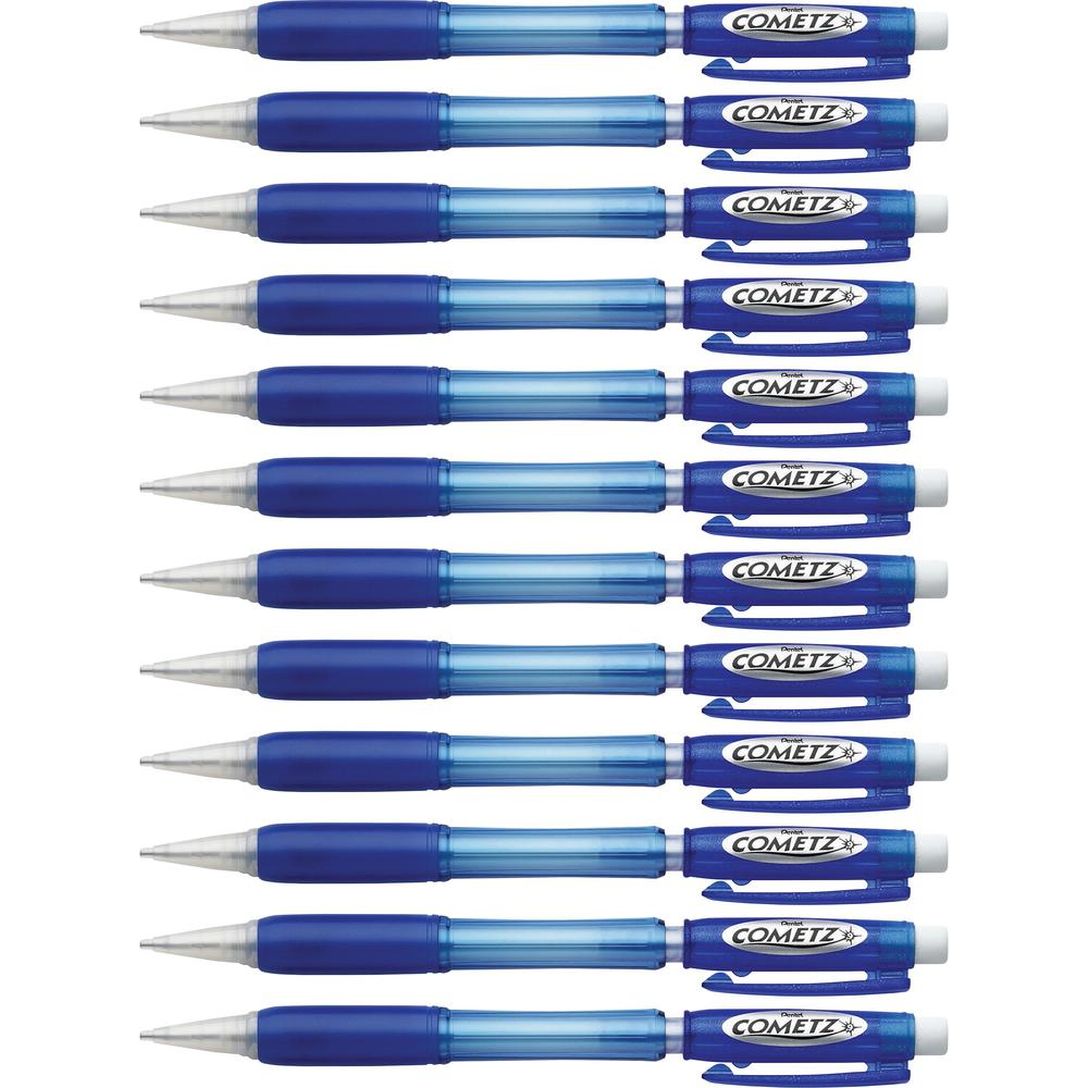 Pentel Cometz .9mm Automatic Pencils - #2 Lead - 0.9 mm Lead Diameter - Blue Barrel - 1 Dozen. Picture 1