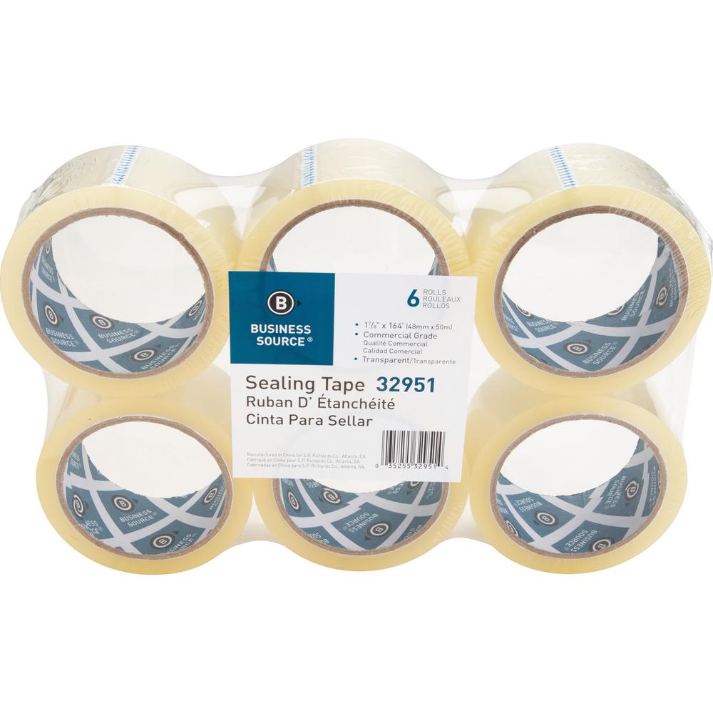 Business Source 3" Core Sealing Tape - 55 yd Length x 1.88" Width - 3" Core - Pressure-sensitive Poly - 2 mil - Adhesive Backing - Abrasion Resistant, Moisture Resistant, Split Resistant - For Packing. Picture 1