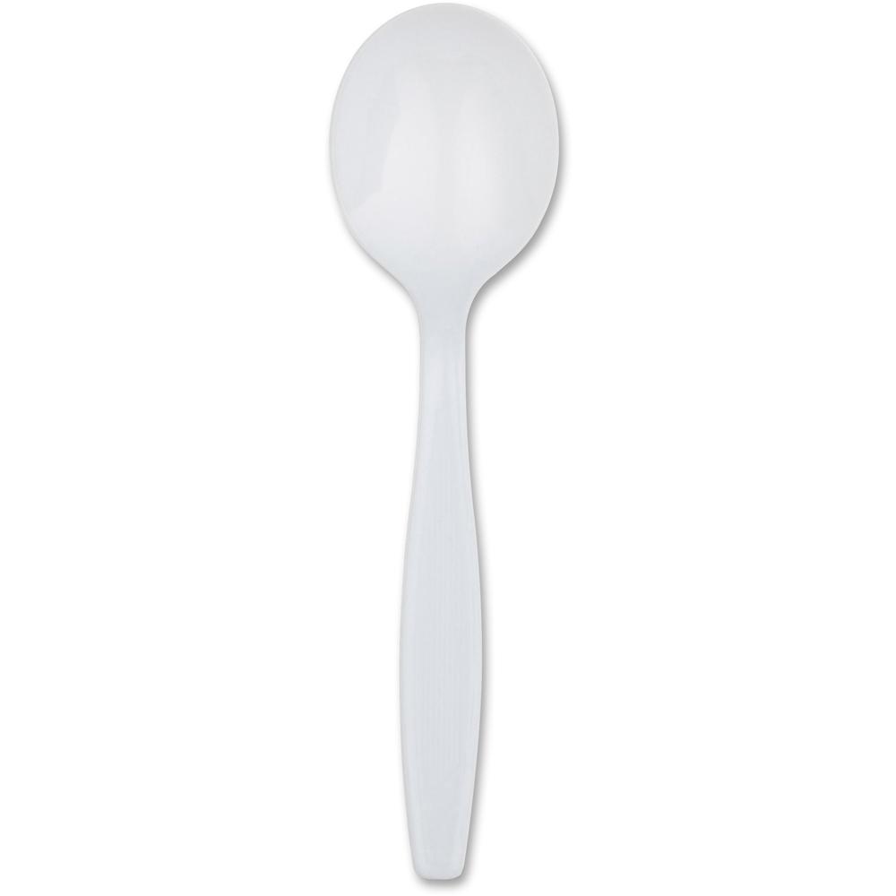 Dixie Heavyweight Dispoable Soup Spoons Grab-N-Go by GP Pro - 100/Box - Soup Spoon - 1 x Soup Spoon - White. Picture 1