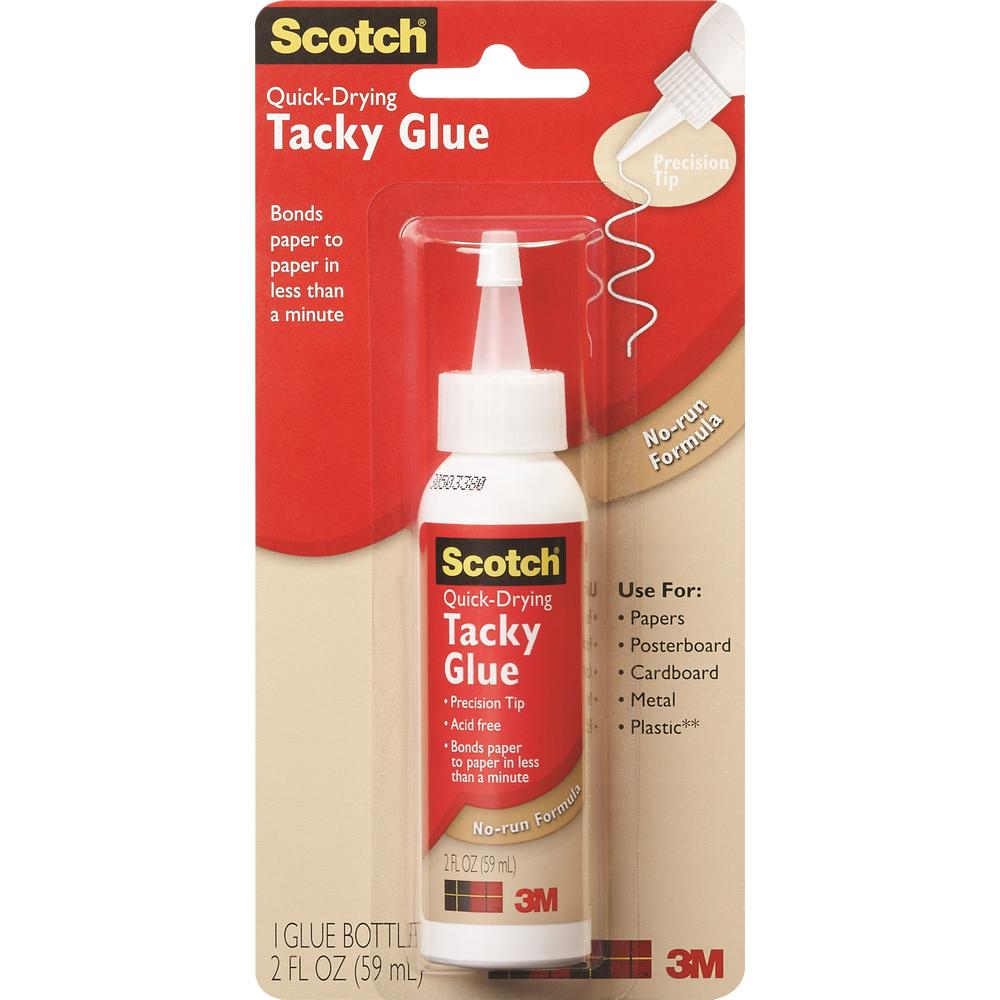 Scotch Quick-drying Tacky Glue - 2 oz - 1 / Pack - Clear. Picture 1