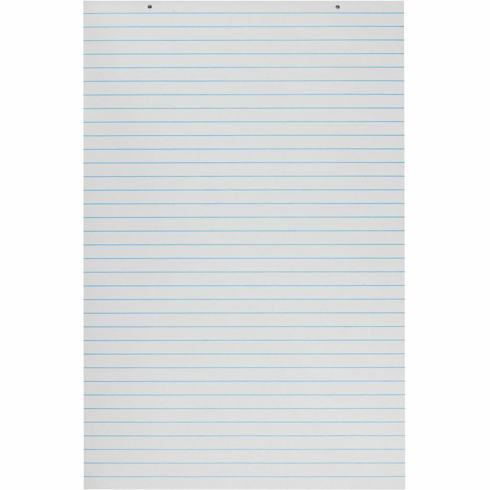 Pacon Ruled Chart Pad - 100 Sheets - Glue - Front Ruling Surface - 1" Ruled - 24" x 36" - White Paper - Chipboard Backing, Hole-punched, Recyclable - 1 Each. Picture 1
