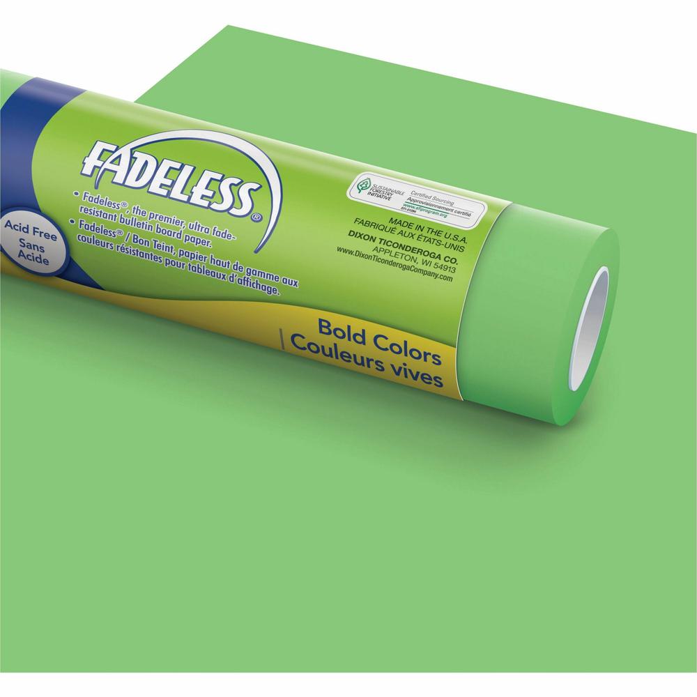 Fadeless Bulletin Board Art Paper - Art Project, Craft Project, School Project, Home Project, Office Project - 3"Height x 48"Width x 50 ftLength - 1 / Roll - Nile Green - Paper. Picture 1