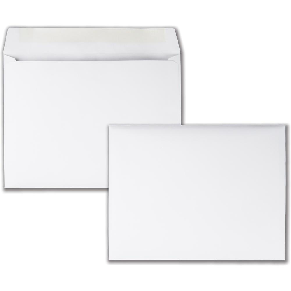 Quality Park 9 x 12 Booklet Envelopes with Deeply Gummed Flap and Open Side - Booklet - #9 1/2 - 9" Width x 12" Length - 28 lb - Gummed - Paper - 100 / Box - White. The main picture.