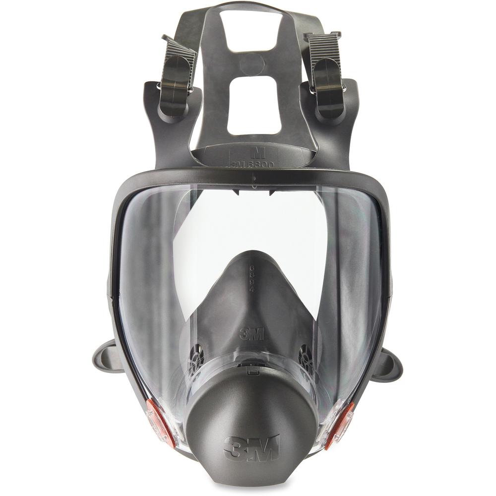 3M 6800 Full Facepiece Reusable Respirator - Medium Size - Gases, Vapor, Particulate Protection - Thermoplastic - Black, Gray - Lightweight - 1 Each. Picture 1