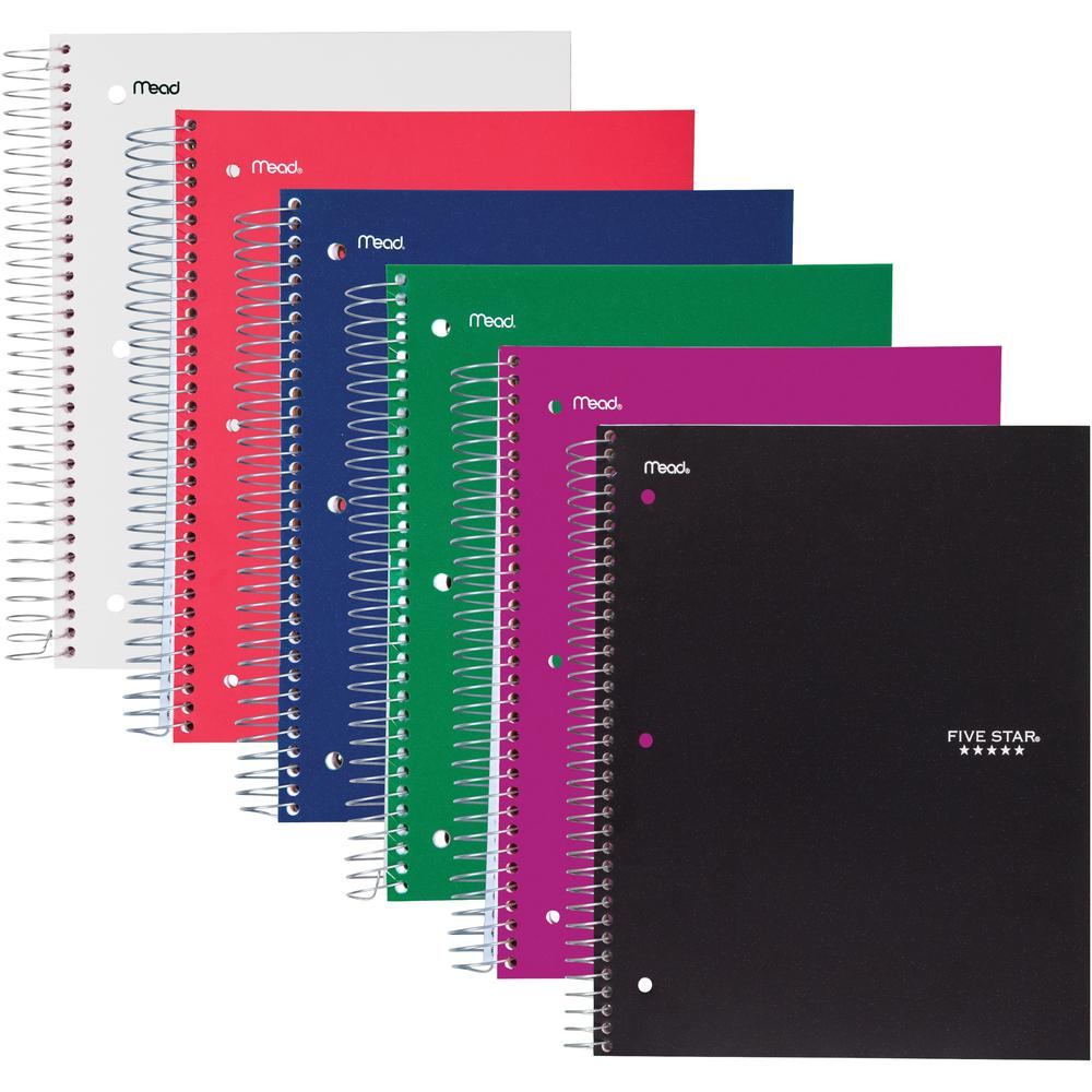 Five Star Five-subject Notebook - 200 Sheet - Wide Ruled - 8" x 10.5". Picture 1
