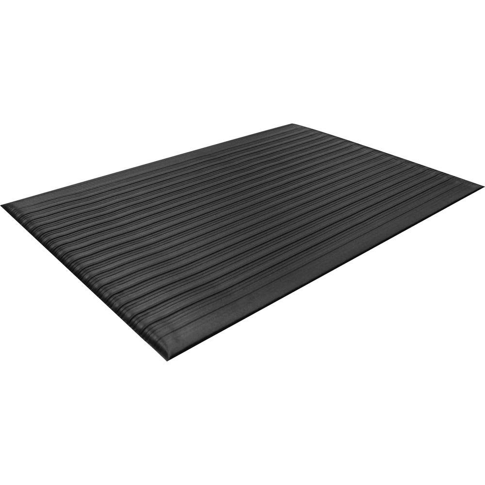 Guardian Floor Protection Air Step Anti-Fatigue Mat - Indoor - 24" Length x 36" Width x 0.37" Thickness - Polycarbonate - Black - 1Each. Picture 1