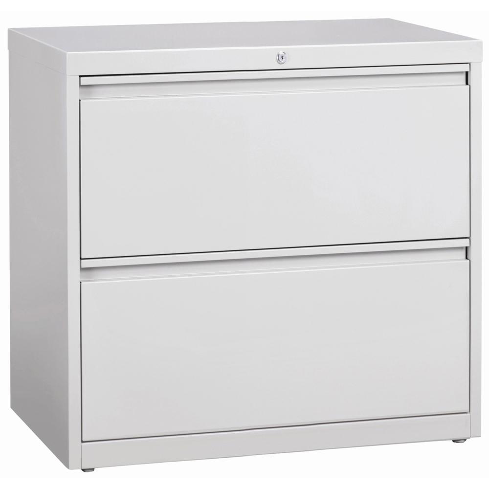 Lorell Fortress Series Lateral File - 36" x 18.6" x 28.1" - 2 x Drawer(s) for File - Legal, Letter, A4 - Lateral - Rust Proof, Leveling Glide, Interlocking, Ball-bearing Suspension, Label Holder, Hang. Picture 1