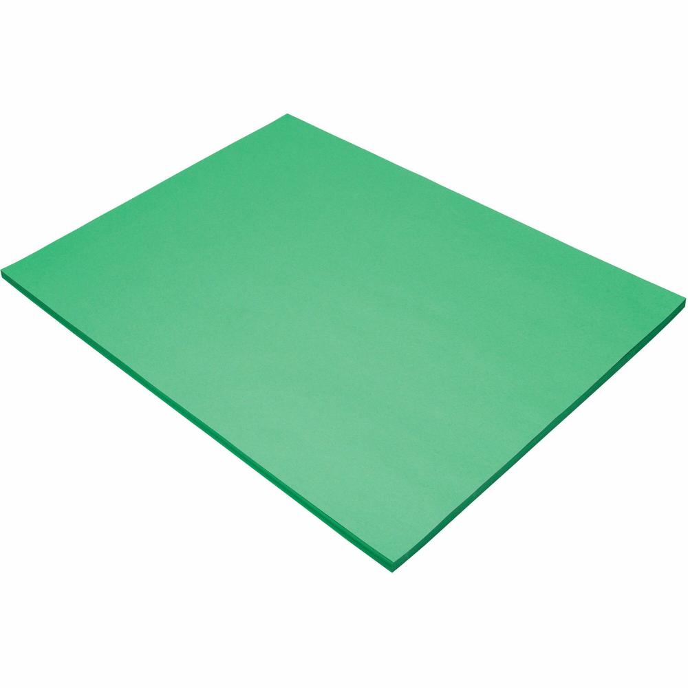 Tru-Ray Construction Paper - 24"Width x 18"Length - 76 lb Basis Weight - 50 / Pack - Festive Green - Sulphite. Picture 1