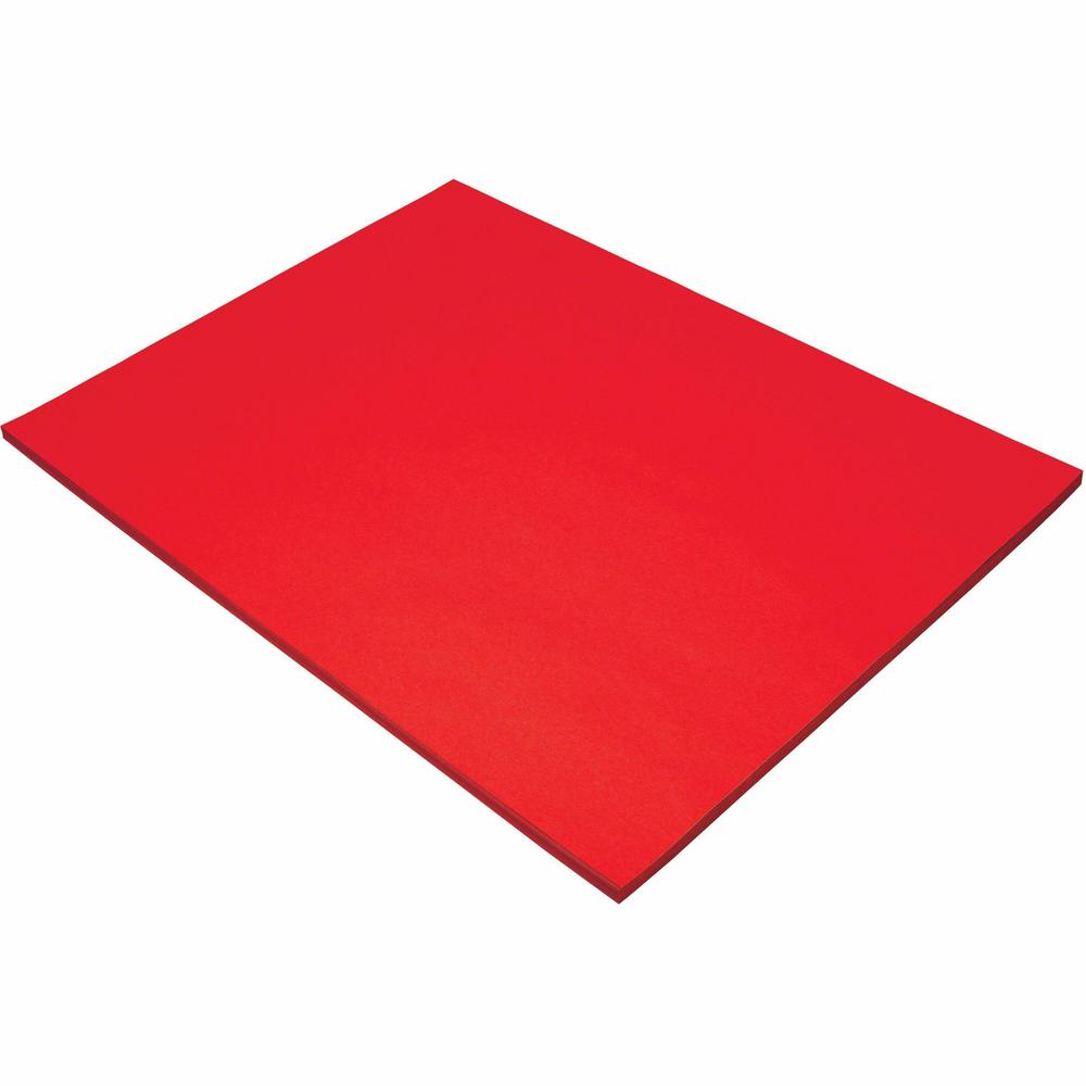 Tru-Ray Construction Paper - 24"Width x 18"Length - 50 / Pack - Festive Red. Picture 1