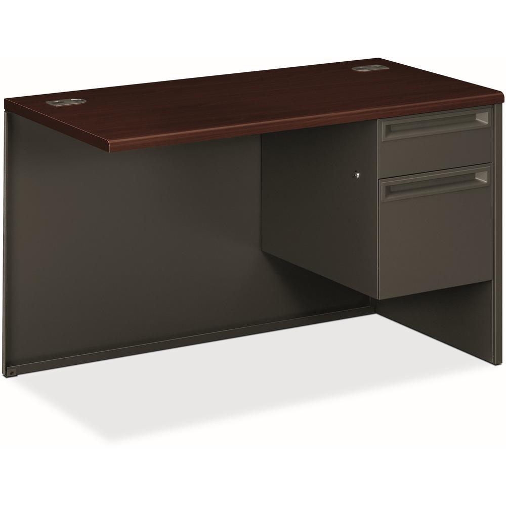 HON 38000 H38215R Return - 48" x 24"29.5" - 2 x Box, File Drawer(s) - Waterfall Edge - Finish: Charcoal. Picture 1