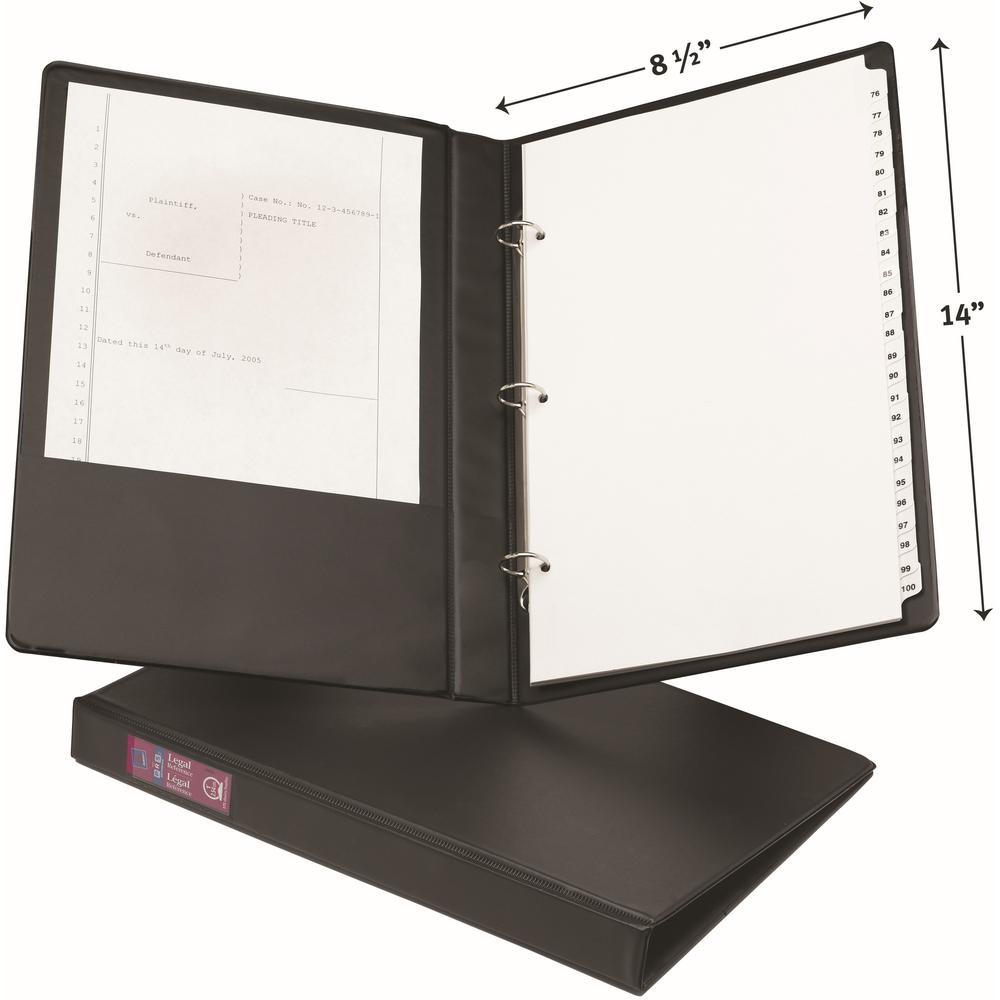 Avery&reg; Legal Durable Binder - 1" Binder Capacity - Legal - 8 1/2" x 14" Sheet Size - 175 Sheet Capacity - 3 x Round Ring Fastener(s) - 2 Pocket(s) - Polypropylene - Recycled - Spine Label, Durable. The main picture.