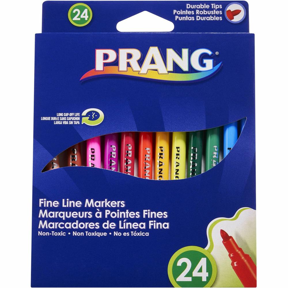 Prang Fine Line Markers - Fine Marker Point - 2 mm Marker Point Size - Assorted - 24 / Set. Picture 1
