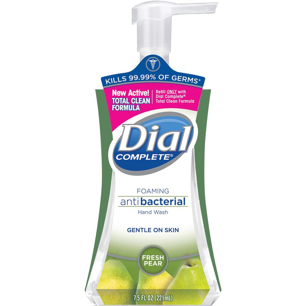 Dial Complete Foaming Hand Wash - Fresh Pear Scent - 7.5 fl oz (221.8 mL) - Pump Bottle Dispenser - Kill Germs - Hand - 1 Each. Picture 1