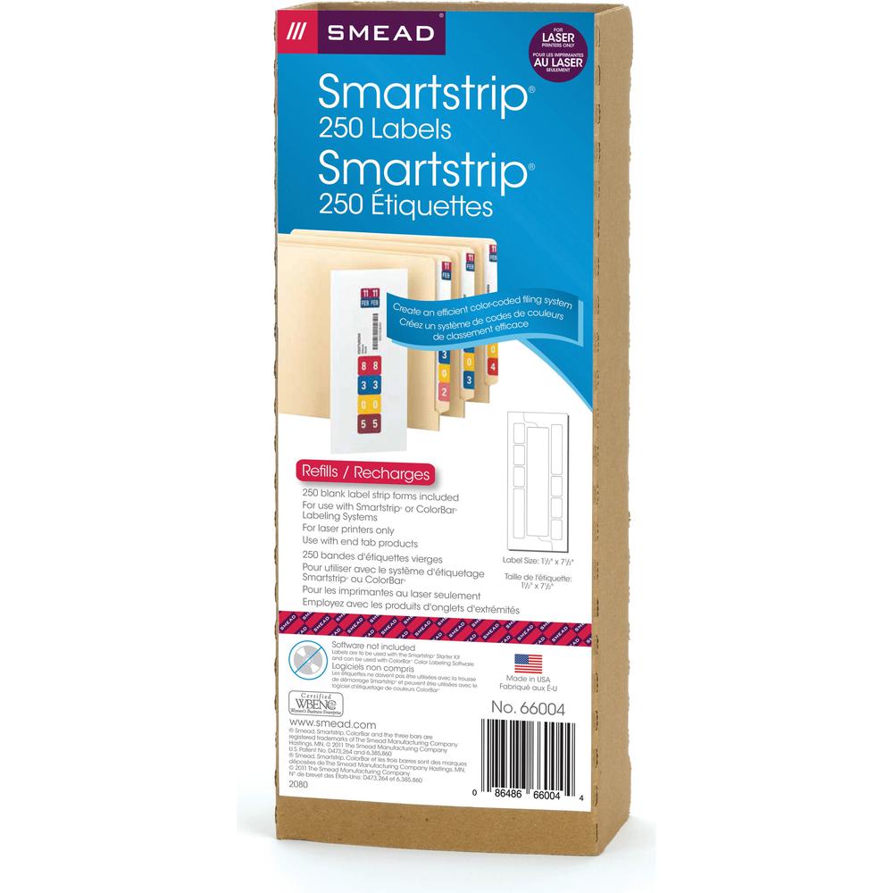 Smead Smartstrip Labels Refill Pack - 7 1/2" x 1 1/2" Length - Laser. Picture 1