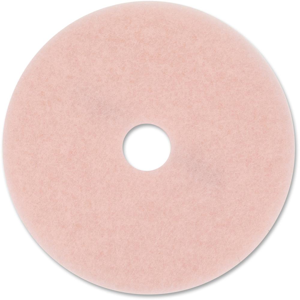 3M Eraser Burnish Pad 3600 - 5/Carton - Synthetic Fiber - Pink. Picture 1