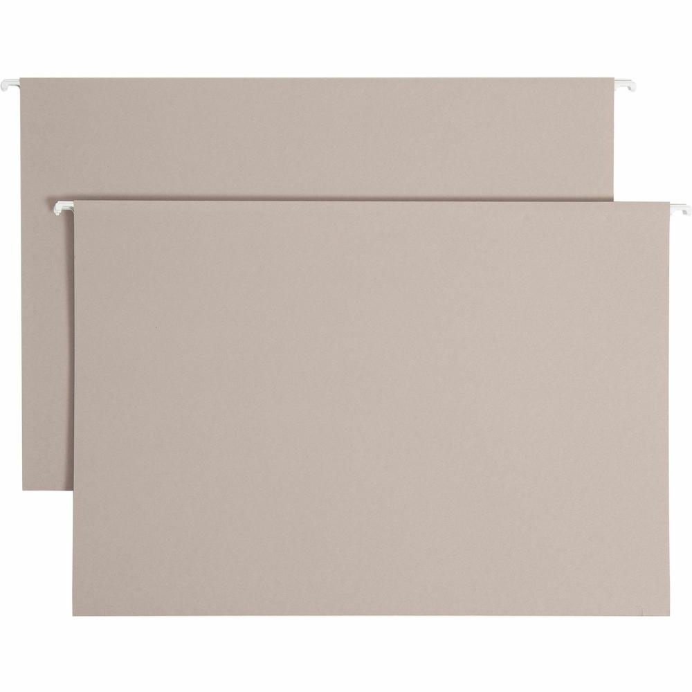 Smead TUFF Legal Recycled Hanging Folder - 8 1/2" x 14" - 2" Expansion - Top Tab Location - Steel Gray - 10% Recycled - 18 / Box. Picture 1
