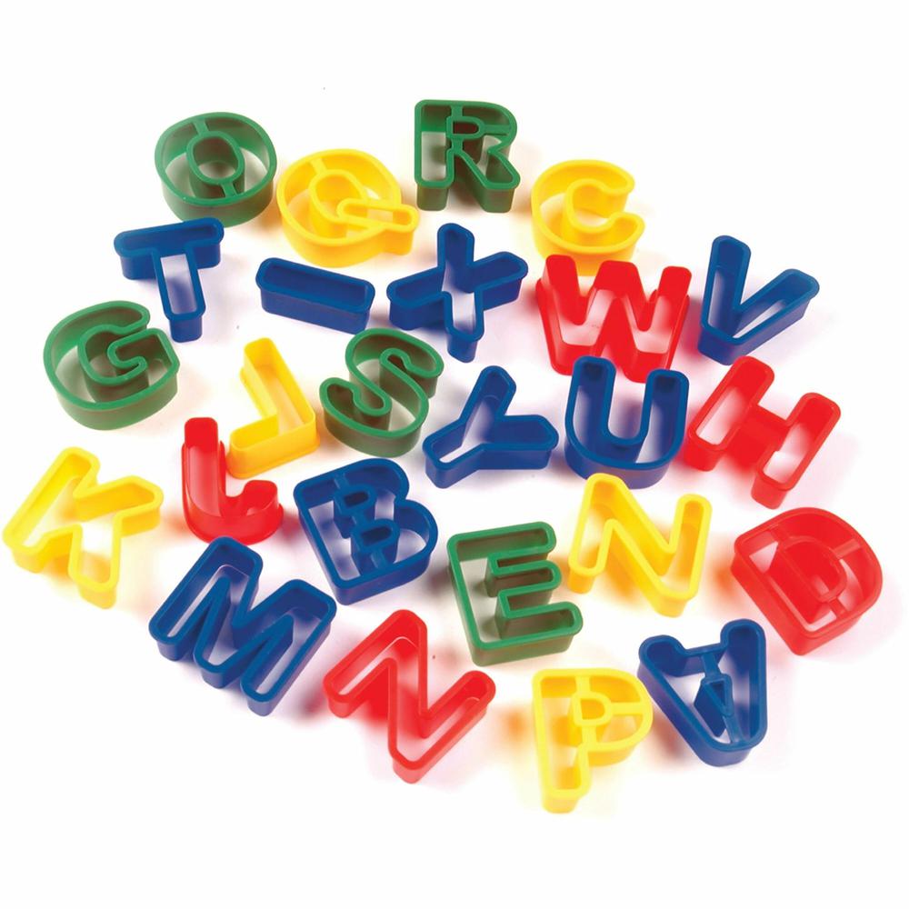 Creativity Street Dough Cutter Letters - Cutting - 26 Piece(s) - 26 / Set - Assorted - Plastic. Picture 1