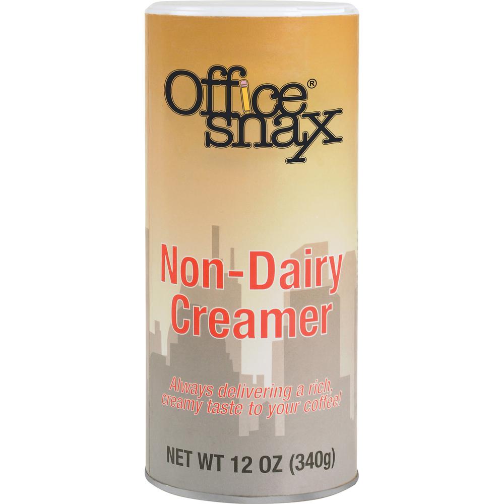 Office Snax Non-dairy Creamer Canister - 0.75 lb (12 oz) Canister - 24/Carton. Picture 1