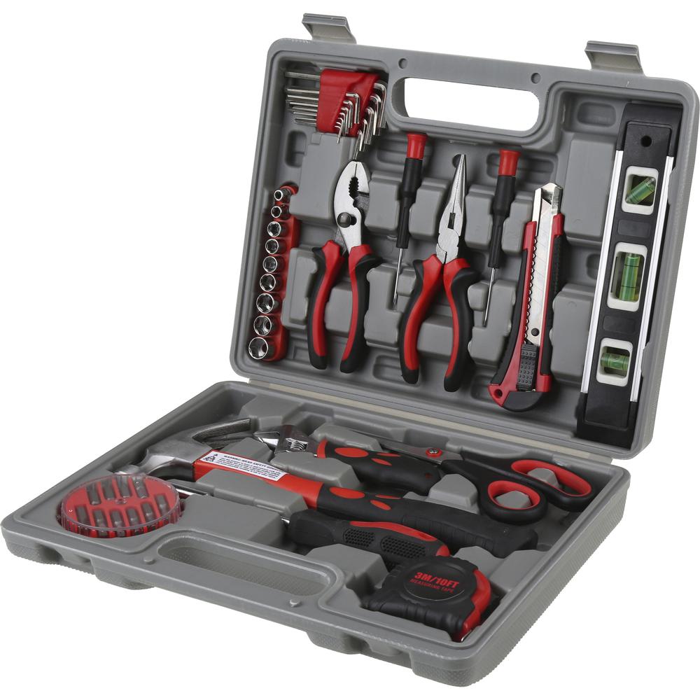 Genuine Joe 42 Piece Tool Kit with Case - Gray. Picture 1