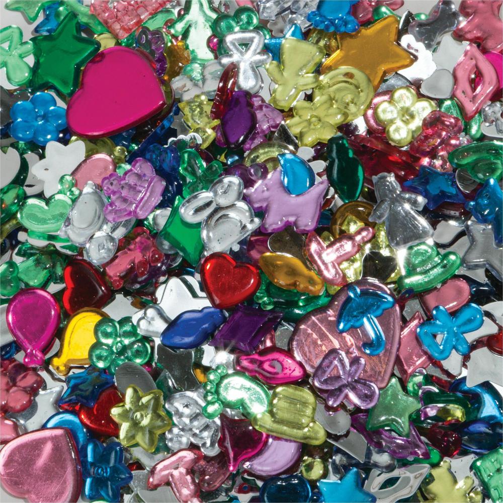 Creativity Street 1/2 lb Acrylic Gems - Assorted - Acrylic - 1 / Pack. Picture 1