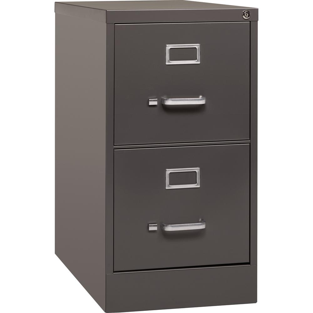 Lorell Fortress Series 26-1/2" Commercial-Grade Vertical File Cabinet - 15" x 26.5" x 28.4" - 2 x Drawer(s) for File - Letter - Vertical - Label Holder, Drawer Extension, Ball-bearing Suspension, Heav. Picture 1