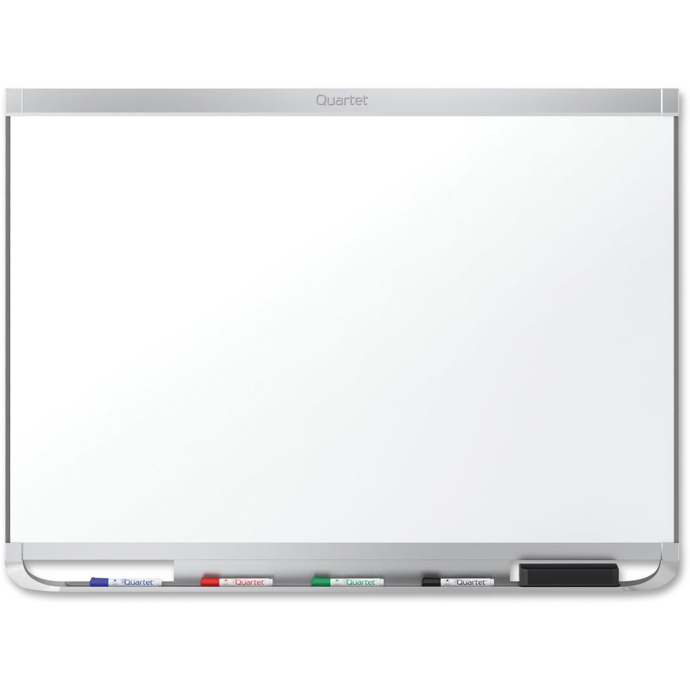Quartet Prestige 2 DuraMax Magnetic Dry-Erase Board - 48" (4 ft) Width x 36" (3 ft) Height - White Porcelain Surface - Silver Aluminum Frame - Horizontal - Magnetic - 1 Each - TAA Compliant. Picture 1