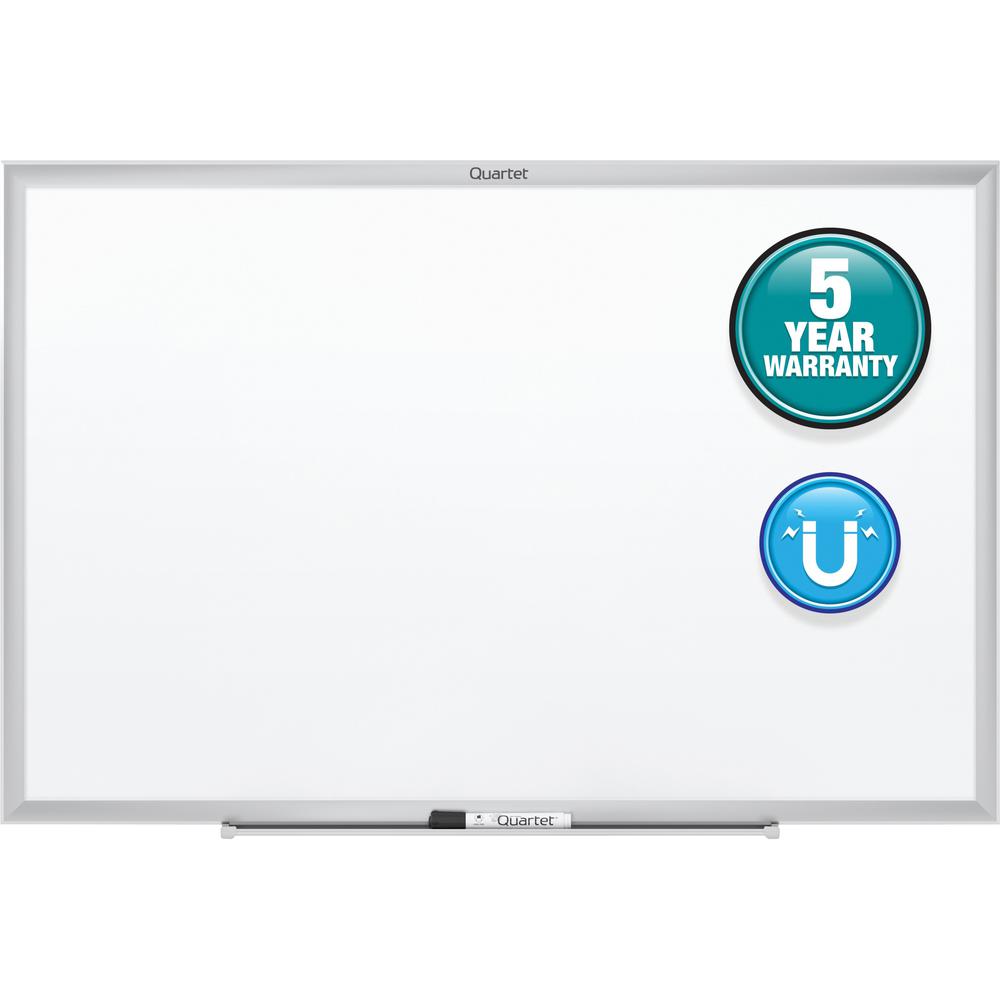 Quartet Classic Magnetic Whiteboard - 48"x 36" - 48" (4 ft) Width x 36" (3 ft) Height - White Painted Steel Surface - Silver Aluminum Frame - Horizontal/Vertical - Magnetic - 1 Each. Picture 1
