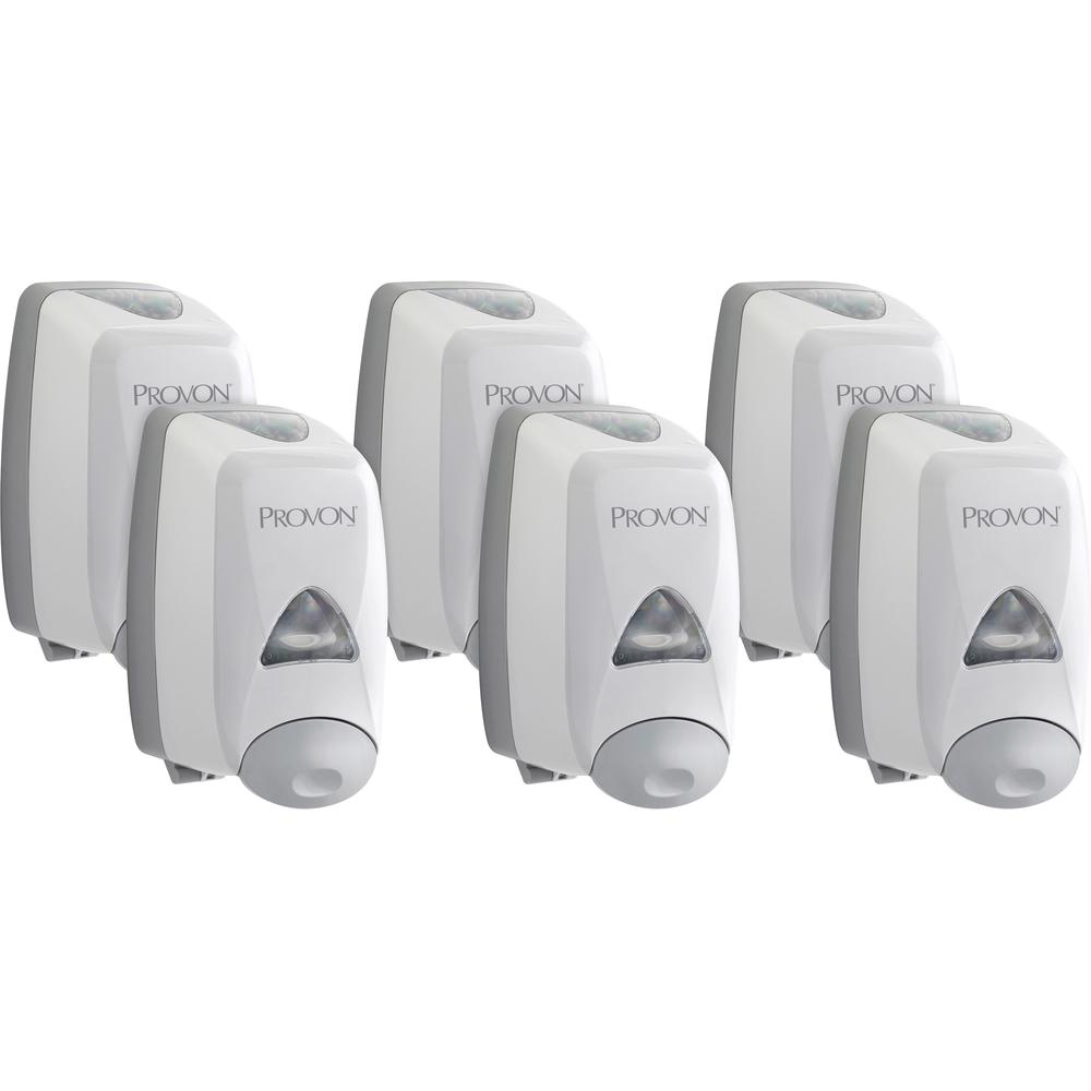 Provon FMX-12 Foam Soap Dispenser - Manual - 1.32 quart Capacity - Key Lock, Soft Push, Wall Mountable - Dove Gray - 6 / Carton. Picture 1