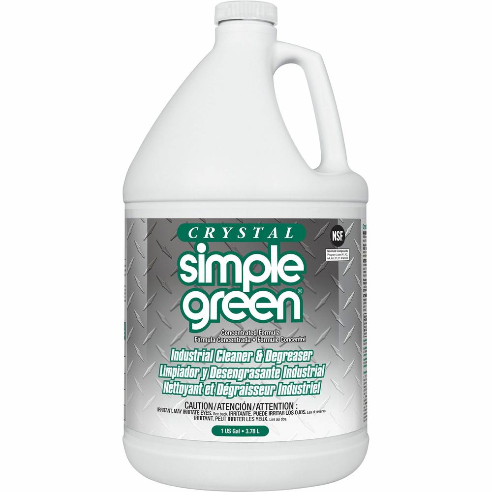 Simple Green Crystal Industrial Cleaner/Degreaser - For Multipurpose - Concentrate - 128 fl oz (4 quart)Bottle - 1 Each - Non-toxic, Non-flammable, Phosphate-free, Non-abrasive, Non-hazardous, Fragran. Picture 1