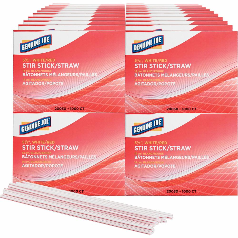 5 Red Stir Straws