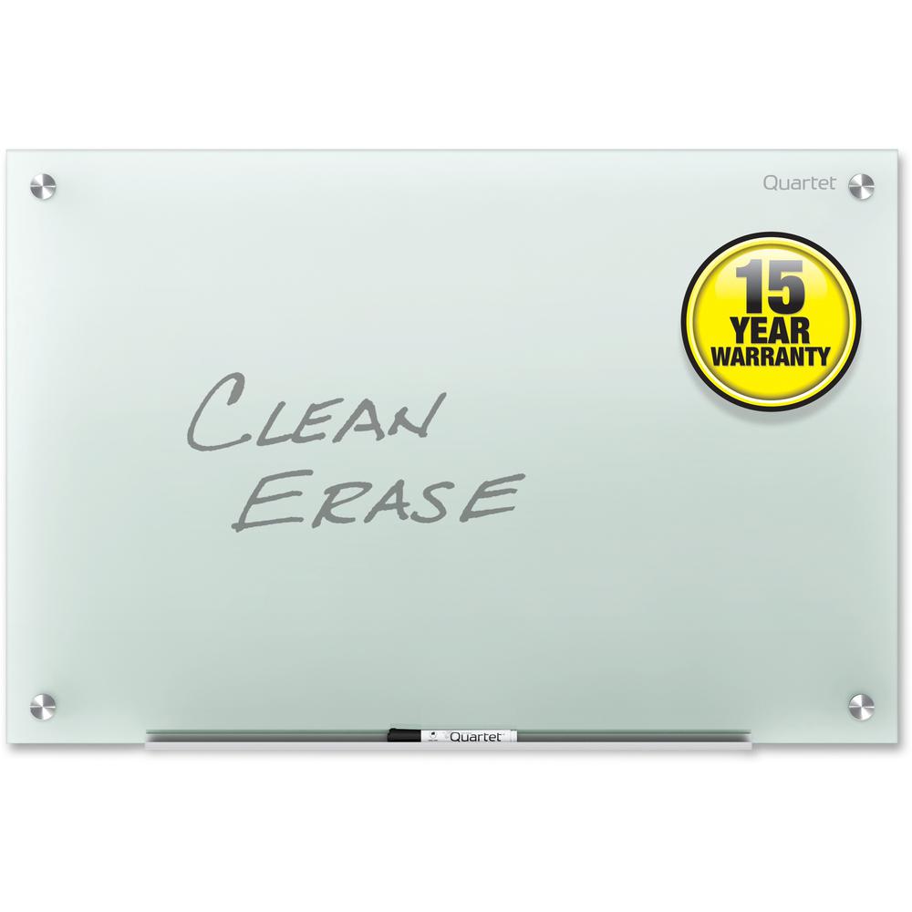 Quartet Infinity Glass Dry-Erase Whiteboard - 36" (3 ft) Width x 24" (2 ft) Height - Frost Tempered Glass Surface - Horizontal/Vertical - 1 Each. Picture 1