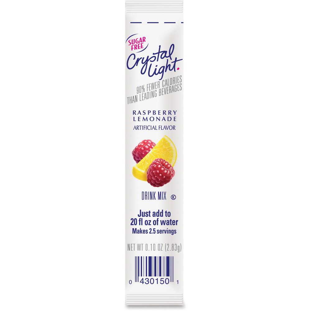 Crystal Light On-The-Go Raspberry Lemonade Mix Sticks - 0.16 oz - Stick - 30 / Box. Picture 1
