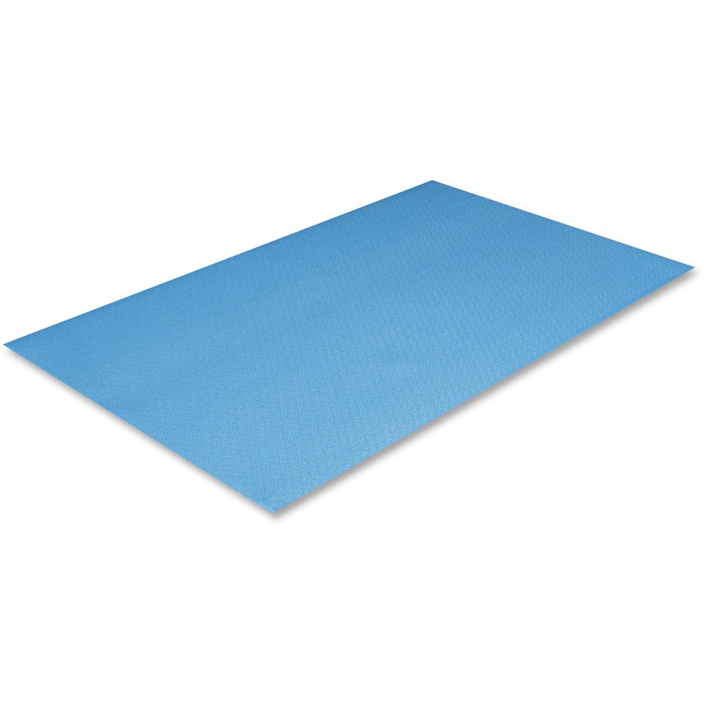 Crown Mats Comfort-King Anti-fatigue Mat - Floor, Indoor - 36" Length x 24" Width x 0.38" Thickness - Rectangle - Extra Bounce - Sponge, PVC Foam - Royal Blue. The main picture.