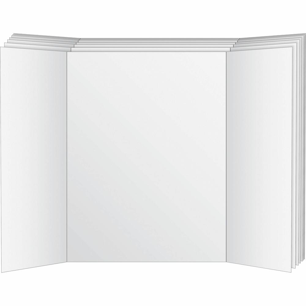 Geographics Royal Brites Project Board - 48" (4 ft) Width x 36" (3 ft) Height - White Surface - Rectangle - 3 / Carton. Picture 1