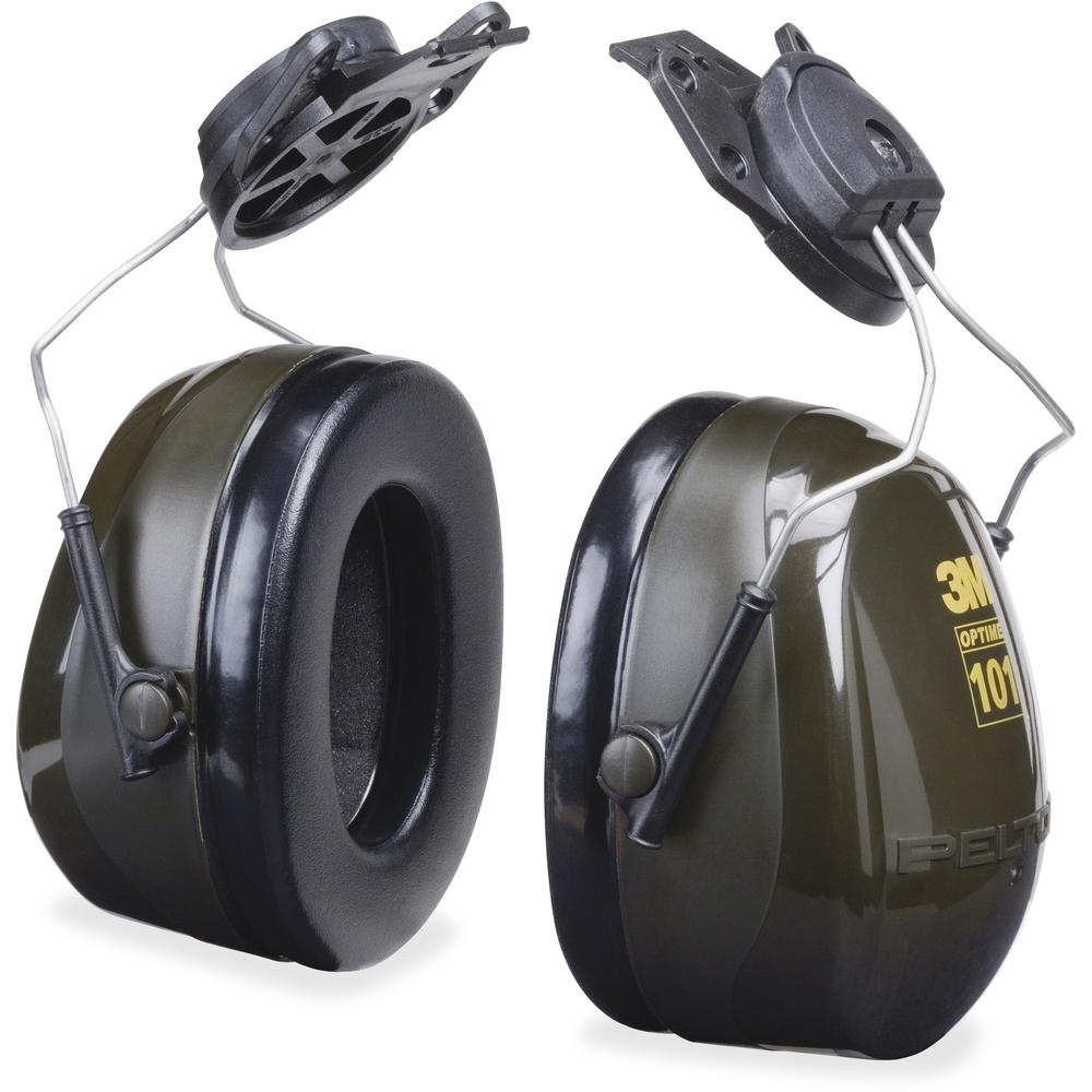 Peltor Optime Earmuff Cap-Mount Headset - Noise Protection - Foam, ABS Plastic, ABS Plastic - Black - Comfortable, Noise Reduction - 1 Each. Picture 1