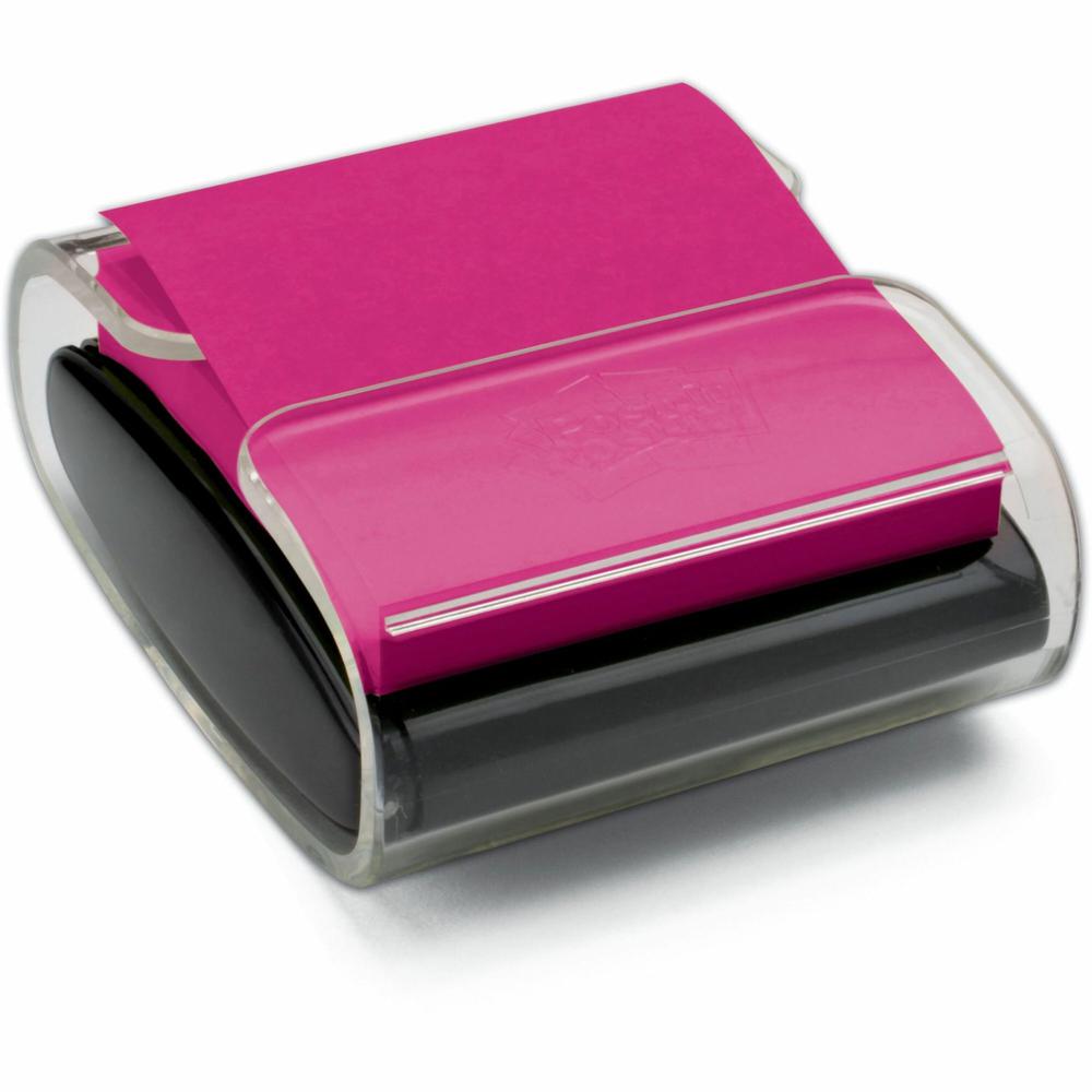 Post-it&reg; Note Dispenser - 3" x 3" Note - 100 Note Capacity - Clear, Translucent. Picture 1